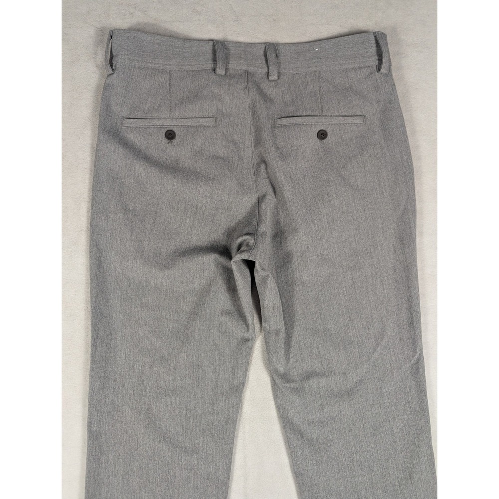 Zara Man Gray Flat Front Dress Pants Trousers Mens USA 32 Made in Morocco - Picture 5 of 8